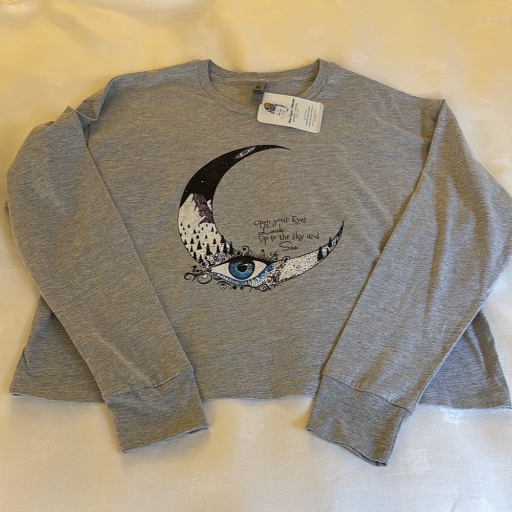 Next Level Apparel Gray Jersey with Moon Design